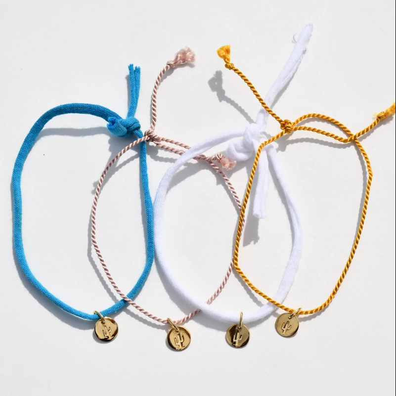 Gold Cactus Bracelet 8mm