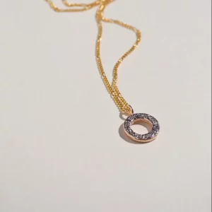 Rose Gold Praia Circle Pendant (Anhänger)