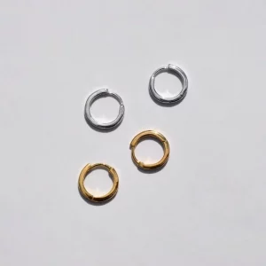 Sol 11.5mm Hoop Earrings Yellow Gold